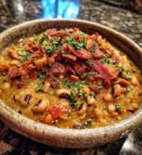 southern black eyed peas with bacon