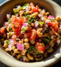 spicy black-eyed pea salsa