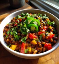 spicy vegetarian black-eyed peas recipe