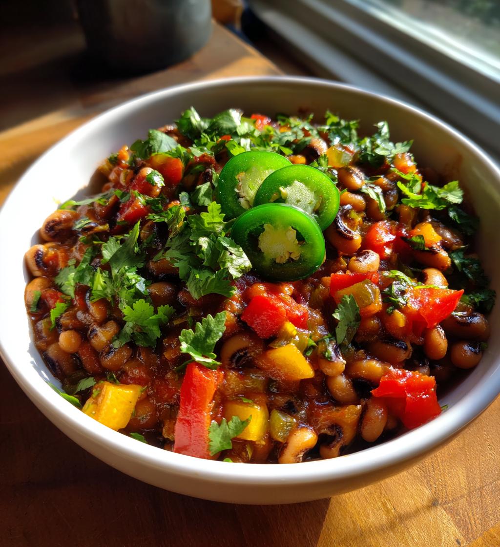 spicy vegetarian black-eyed peas recipe