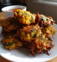 spinach black-eyed peas fritters