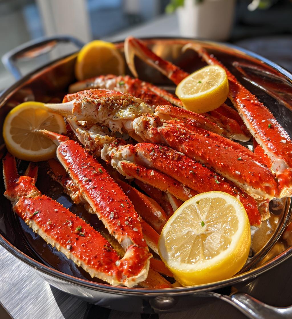 steam crab legs in pot
