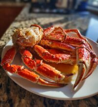 steamed crab legs