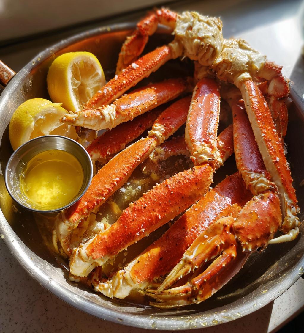 steaming frozen crab legs in pot